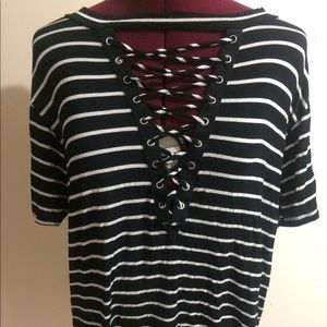 Black and white shirt